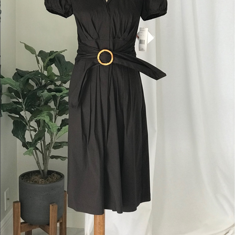 NWT Lafayette 148 New York Belted Midi Dress - Picture 3 of 8